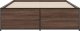 vidaXL vidaXL Rama łóżka, brązowy dąb, 140x190 cm, materiał drewnopochodny 4