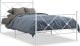 vidaXL vidaXL Metalowa rama łóżka z wezgłowiem i zanóżkiem, biała, 107x203 cm 2