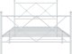 vidaXL vidaXL Metalowa rama łóżka z wezgłowiem i zanóżkiem, biała, 107x203 cm 4