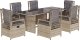 vidaXL vidaXL 7-cz. zestaw mebli ogrodowych z poduszkami, beżowy, polirattan 2