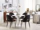 Beliani Zestaw 2 krzeseł do jadalni welurowy czarny MAGALIA 3