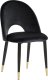 Beliani Zestaw 2 krzeseł do jadalni welurowy czarny MAGALIA 4