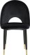 Beliani Zestaw 2 krzeseł do jadalni welurowy czarny MAGALIA 5