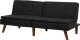Beliani Sofa rozkładana czarna RONNE 4