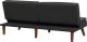 Beliani Sofa rozkładana czarna RONNE 6