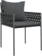 vidaXL Krzesła ogrodowe z poduszkami, 2 szt., czarne, 54x61x83 cm 3