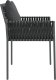 vidaXL Krzesła ogrodowe z poduszkami, 2 szt., czarne, 54x61x83 cm 5