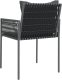 vidaXL Krzesła ogrodowe z poduszkami, 2 szt., czarne, 54x61x83 cm 6