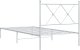 vidaXL vidaXL Metalowa rama łóżka z wezgłowiem, biała, 90x200 cm 6