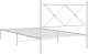 vidaXL vidaXL Metalowa rama łóżka z wezgłowiem, biała, 100x200 cm 6