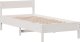 vidaXL vidaXL Rama łóżka bez materaca, biała, 75x190 cm, lite drewno sosnowe 2