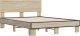 vidaXL vidaXL Rama łóżka, dąb sonoma, 140x190 cm, materiał drewnopochodny 2