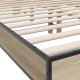 vidaXL vidaXL Rama łóżka, dąb sonoma, 140x190 cm, materiał drewnopochodny 7