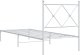 vidaXL vidaXL Metalowa rama łóżka z wezgłowiem, biała, 80x200 cm 6