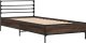 vidaXL vidaXL Rama łóżka, brązowy dąb, 75x190 cm, materiał drewnopochodny 2