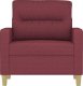 vidaXL Fotel, winna czerwień, 60 cm, obity tkaniną 3