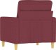 vidaXL Fotel, winna czerwień, 60 cm, obity tkaniną 5