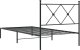 vidaXL vidaXL Metalowa rama łóżka z wezgłowiem, czarna, 90x190 cm 6