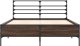 vidaXL vidaXL Rama łóżka, brązowy dąb, 140x190 cm, materiał drewnopochodny 4
