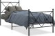 vidaXL vidaXL Metalowa rama łóżka z wezgłowiem i zanóżkiem, czarna, 75x190 cm 1