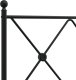 vidaXL vidaXL Metalowa rama łóżka z wezgłowiem i zanóżkiem, czarna, 75x190 cm 7