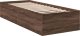 vidaXL vidaXL Rama łóżka, brązowy dąb, 90x200 cm, materiał drewnopochodny 2