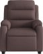 vidaXL Fotel rozkładany, ciemnobrązowy, obity tkaniną 6