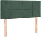 vidaXL Łóżko kontynentalne z materacem i LED, ciemna zieleń, 120x190cm 8
