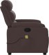 vidaXL Rozkładany fotel masujący, ciemnobrązowy, obity tkaniną 8