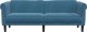 vidaXL Sofa 3-osobowa, niebieska, tapicerowana aksamitem 4