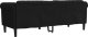 vidaXL Sofa 3-osobowa, czarna, tapicerowana aksamitem 6
