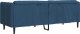 vidaXL Sofa 3-osobowa, niebieska, tapicerowana tkaniną 5