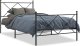 vidaXL vidaXL Metalowa rama łóżka z wezgłowiem i zanóżkiem, czarna, 100x190cm 1