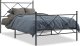vidaXL vidaXL Metalowa rama łóżka z wezgłowiem i zanóżkiem, czarna, 100x190cm 2