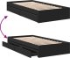 vidaXL Rama łóżka z szufladami, czarna, 100x200 cm 7