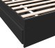 vidaXL Rama łóżka z szufladami, czarna, 100x200 cm 8
