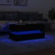 vidaXL Stolik kawowy z oświetleniem LED, czarny, 90x50x40 cm 5