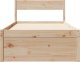 vidaXL vidaXL Rama łóżka bez materaca, 90x200 cm, lite drewno sosnowe 4