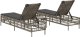 vidaXL vidaXL Leżaki ze stolikiem, 2 szt., szare, polirattan 5