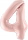 PartyDeco Balon foliowy 4 jasny różowy 72cm 1