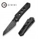 Cedrus Nóż składany Civivi Vision FG Black Canvas Micarta, Damascus by Snecx Tan (C22036-DS2) 1
