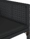 vidaXL vidaXL 15-cz. zestaw mebli ogrodowych z poduszkami, czarny, rattan PE 8