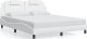 vidaXL Rama łóżka z zagłówkiem, biała, 160x200 cm, sztuczna skóra 1