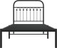 vidaXL vidaXL Metalowa rama łóżka z wezgłowiem, czarna, 90x200 cm 4