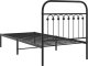 vidaXL vidaXL Metalowa rama łóżka z wezgłowiem, czarna, 90x200 cm 6