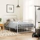 vidaXL vidaXL Metalowa rama łóżka z wezgłowiem i zanóżkiem, biała, 100x200 cm 1