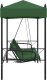 vidaXL vidaXL Huśtawka ogrodowa z baldachimem, zielona, stal 6
