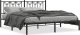 vidaXL vidaXL Metalowa rama łóżka z wezgłowiem, czarna, 183x213 cm 2