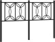 vidaXL vidaXL Metalowe wezgłowie, czarne, 135 cm 1