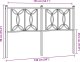 vidaXL vidaXL Metalowe wezgłowie, czarne, 135 cm 5